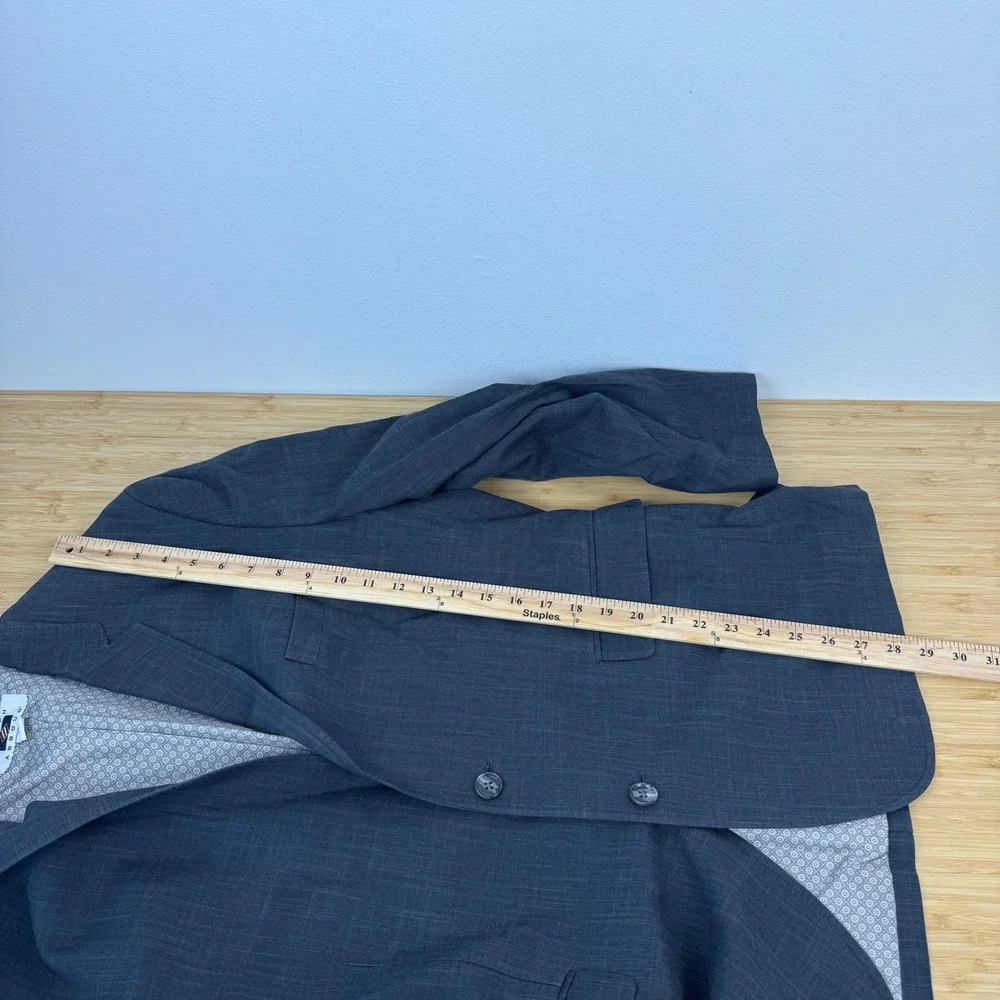 Joseph‎ Abboud Mens Large Blazer Jacket Charcoal Gray 100% Cotton Two Button